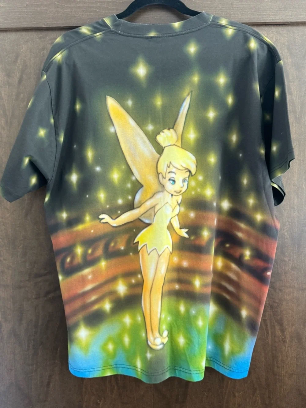 NWOT Stockholm Surfboard Club x Disney Organic Cotton Tinkerbell Airbrush Tshirt - Picture 2 of 5